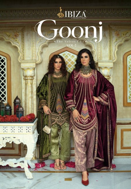 Goonj Vol 2 By Ibiza Viscose Velvet Designer Salwar Kameez 